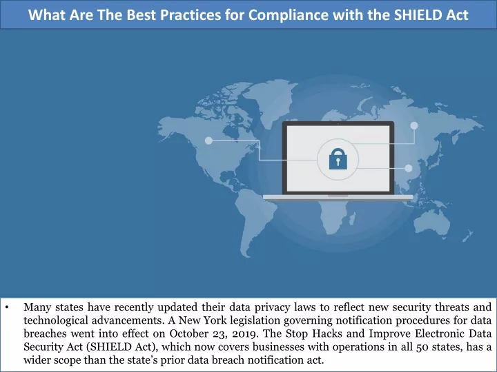 what are the best practices for compliance with the shield act