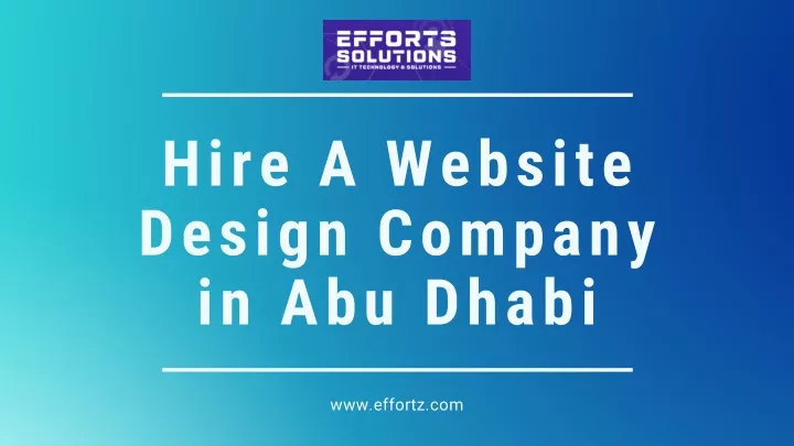 hire a website design company in abu dhabi