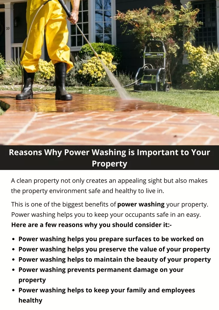 reasons why power washing is important to your