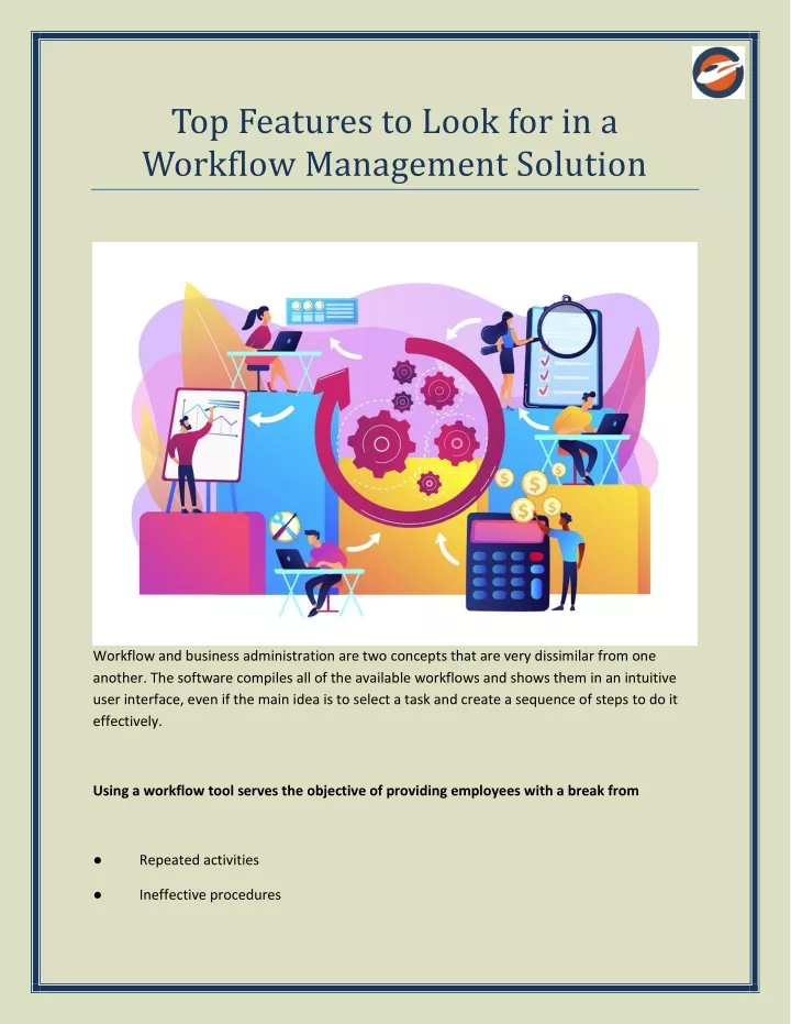 top features to look for in a workflow management