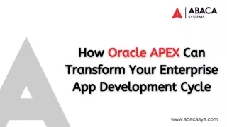 Oracle APEX Application Development | Abaca Systems