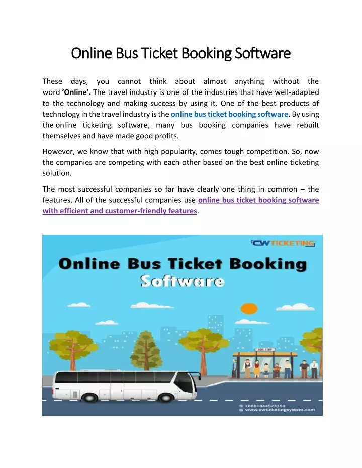 online bus ticket booking software online