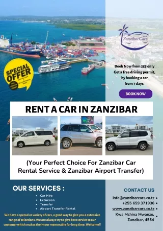 Rent a car in Zanzibar
