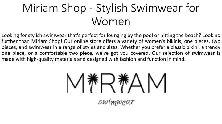 miriam shop stylish swimwear for women
