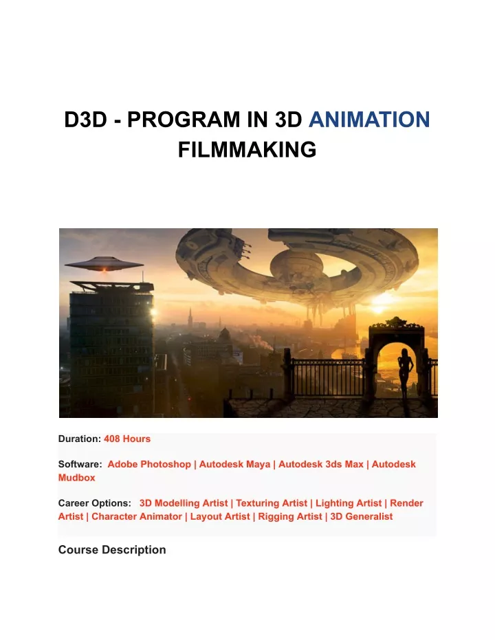 d3d program in 3d animation filmmaking