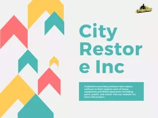 City Restore Inc – Professional Restoration Services & Supplies