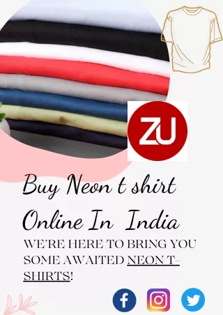 Buy Neon t shirt Online In  India