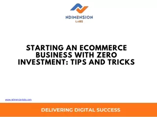 starting an ecommerce business with zero