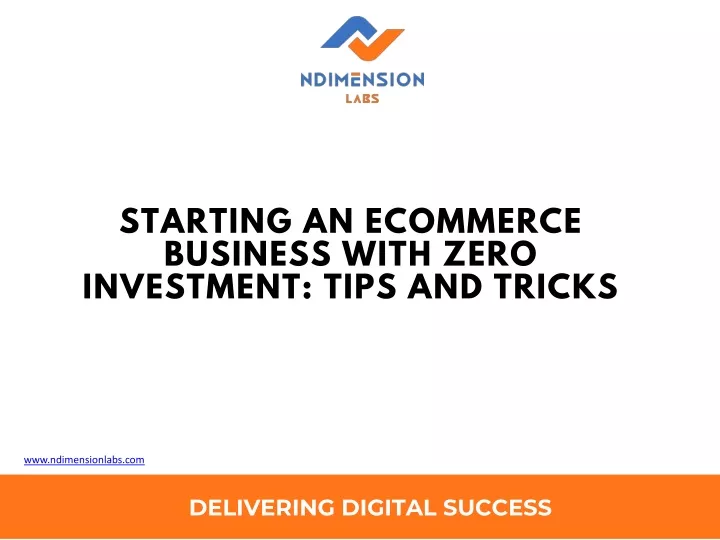 starting an ecommerce business with zero