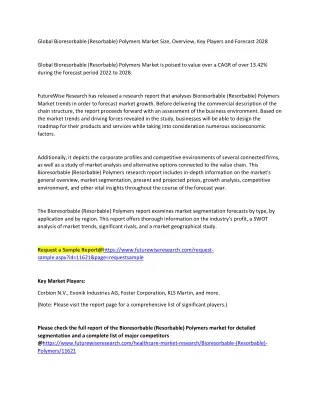 global bioresorbable resorbable polymers market