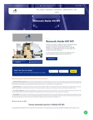 Removals Company in Maida Hill W9