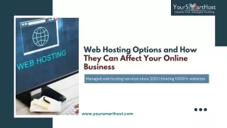 Web Hosting Options and How They Can Affect Your Online Business