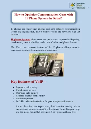 how to optimize communication costs with ip phone