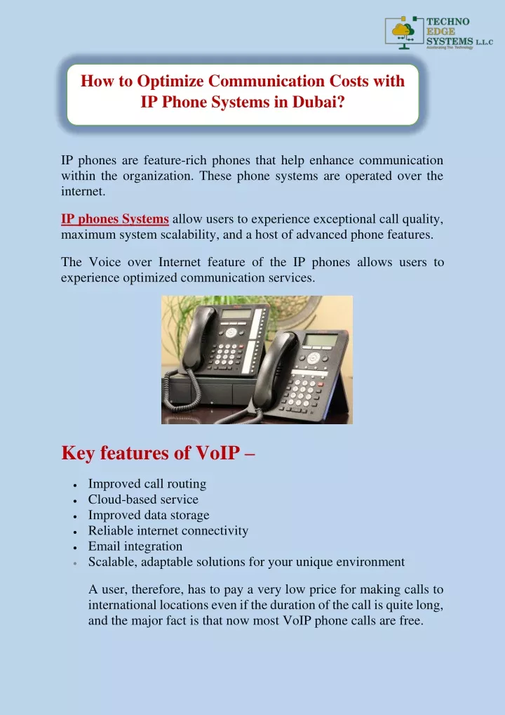 how to optimize communication costs with ip phone