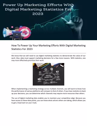 How To Power Up Your Marketing Efforts With Digital Marketing Statistics For 202