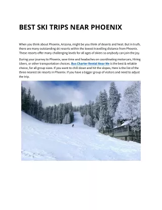 best ski trips near phoenix