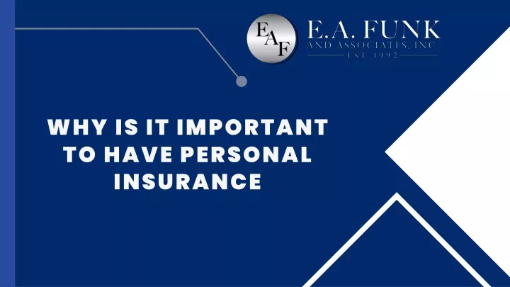 why is it important to have personal insurance