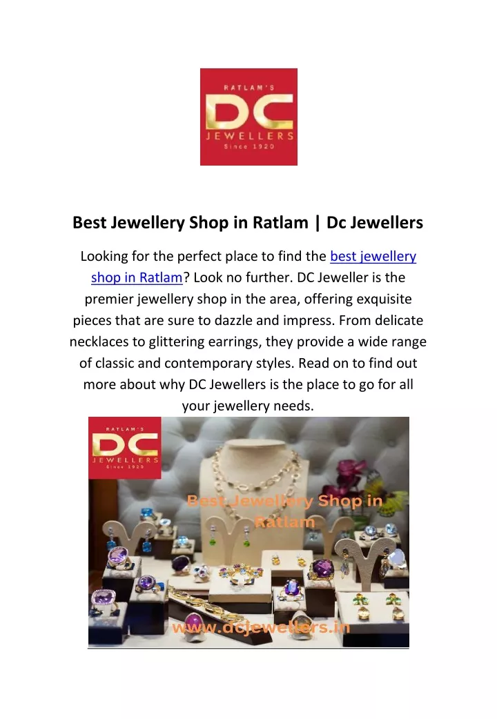 best jewellery shop in ratlam dc jewellers