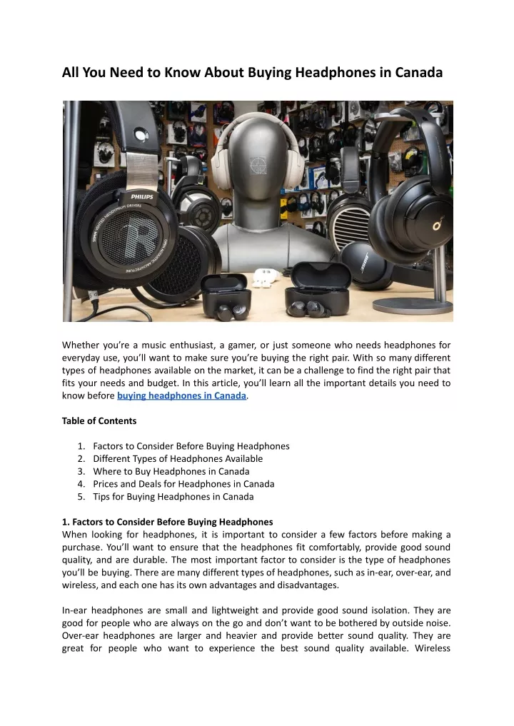 all you need to know about buying headphones