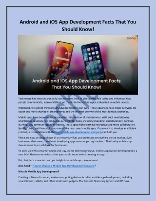 android and ios app development facts that