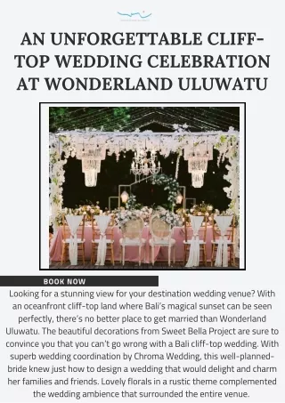 Find The Best Bali Wedding Uluwatu
