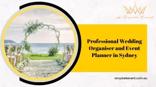 Professional Wedding Organiser and Event Planner in Sydney