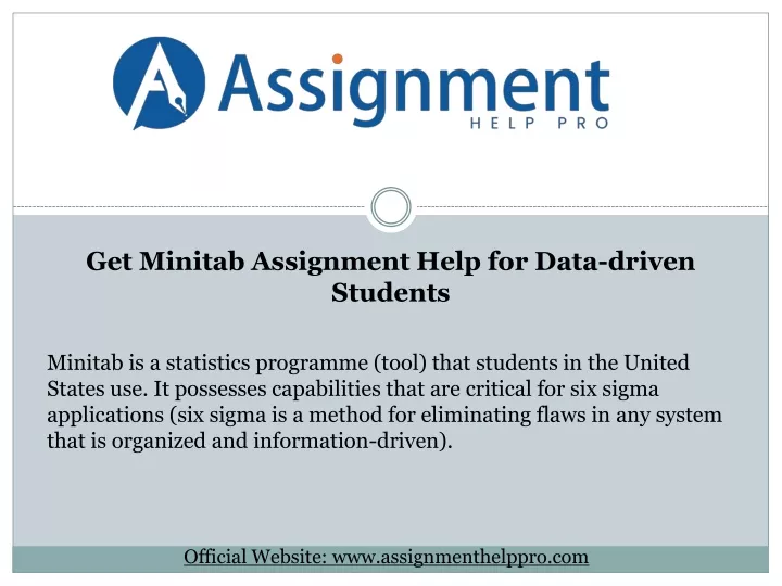 get minitab assignment help for data driven