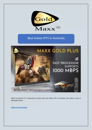 Best Indian IPTV in Australia