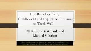 Early Childhood Field Experience Learning to Teach Well