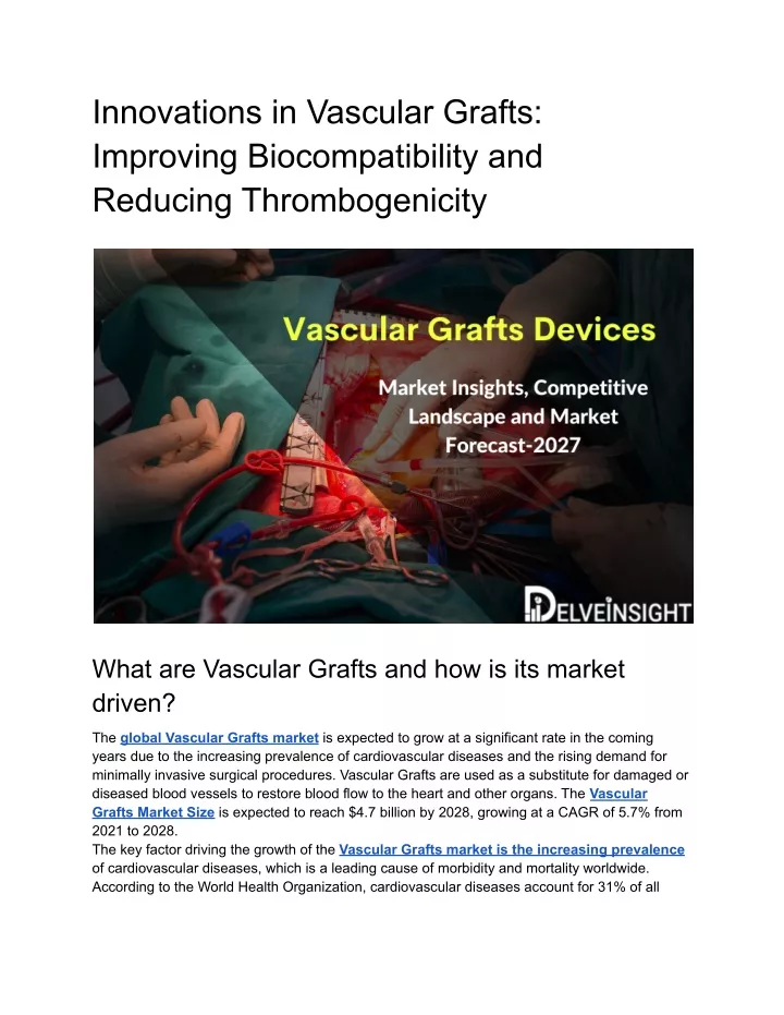 innovations in vascular grafts improving