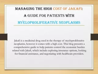 A Guide for Patients with Myeloproliferative Neoplasms