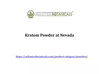 Kratom Powder at Nevada