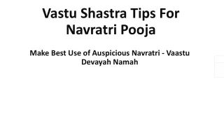 Vastu Shastra Tips For Navratri Pooja
