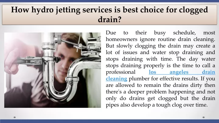 how hydro jetting services is best choice