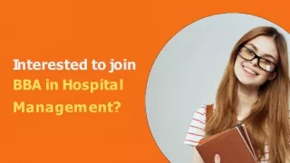 BBA in hospital management is a great option to make your career skyrocket