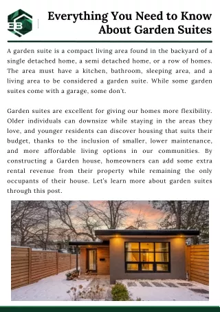 Everything You Need to Know About Garden Suites