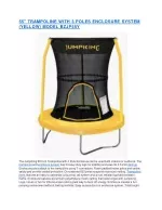 55 TRAMPOLINE WITH 3 POLES ENCLOSURE SYSTEM (YELLOW) MODEL BZJP55Y - slide 1