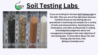 Soil Testing Labs  Mets Lab