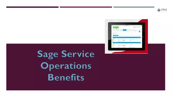 sage service operations benefits