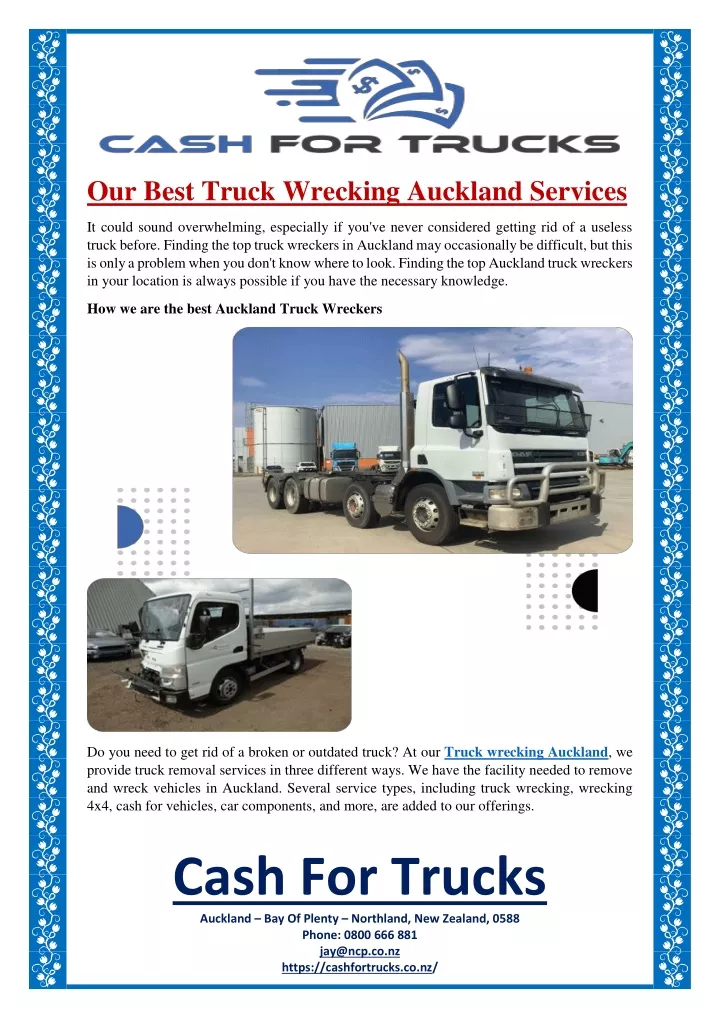 our best truck wrecking auckland services
