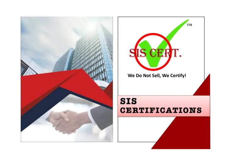 we do not sell we certify