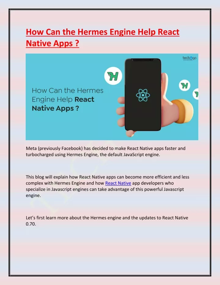 how can the hermes engine help react native apps