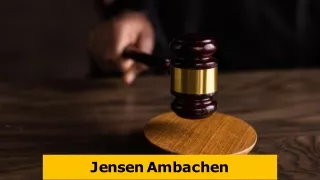Jensen Ambachen is Well Known Real Estate Attorney