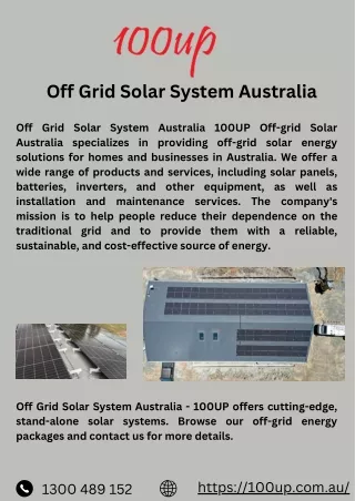 Off Grid Solar System Australia