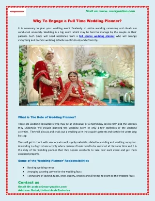 Reliable Full-Service Wedding Planner Website Marry Nation