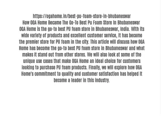 https ogahome in best pu foam store