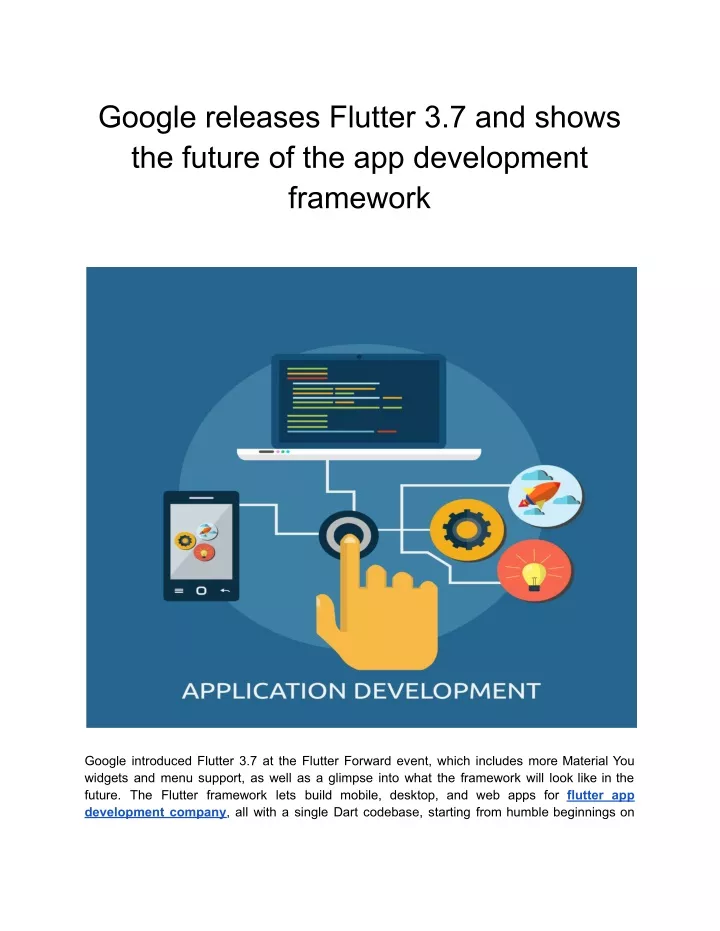 google releases flutter 3 7 and shows the future