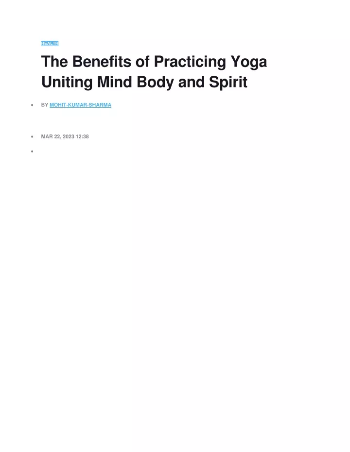 health the benefits of practicing yoga uniting