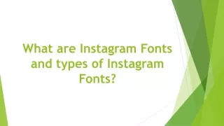 what are instagram fonts and types of instagram fonts