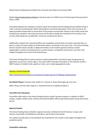 global enteral feeding devices market size